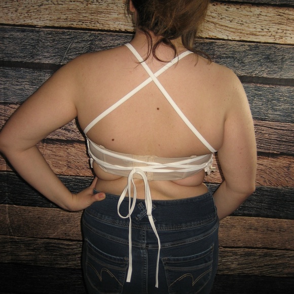 *HOST PICK* Ivory Crochet Lace Crop Top - Picture 8 of 8